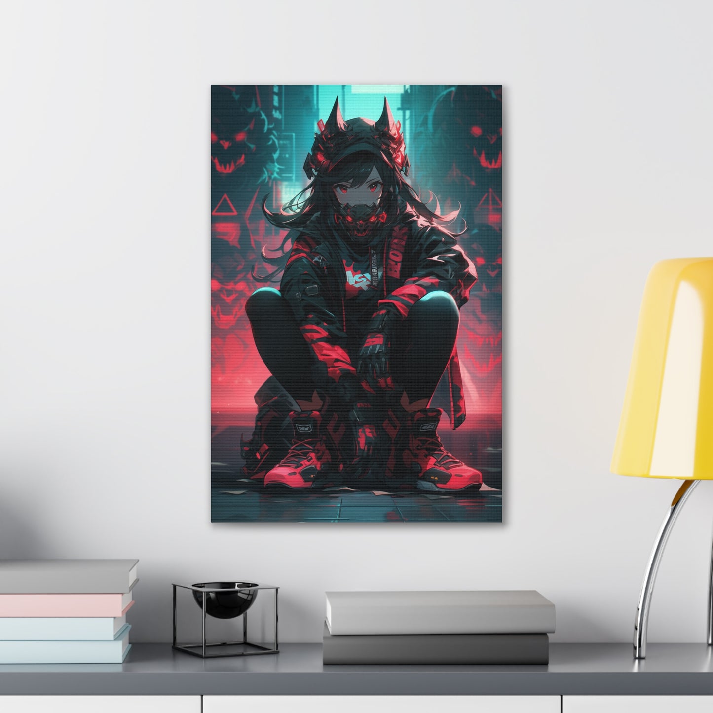 HQ Canvas Print - Bright Eyes Collection - Cyberpunk Vigilante Girl 4