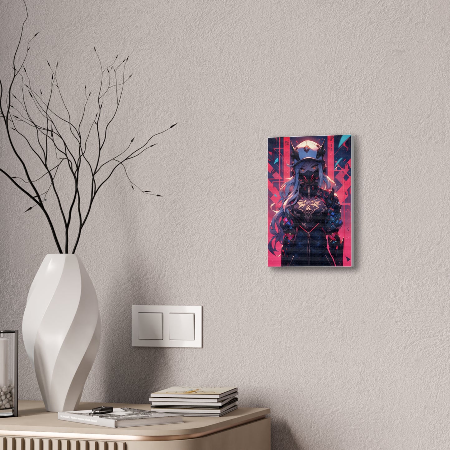 HQ Canvas Print - Bright Eyes Collection - Cyberpunk Vigilante Girl 3