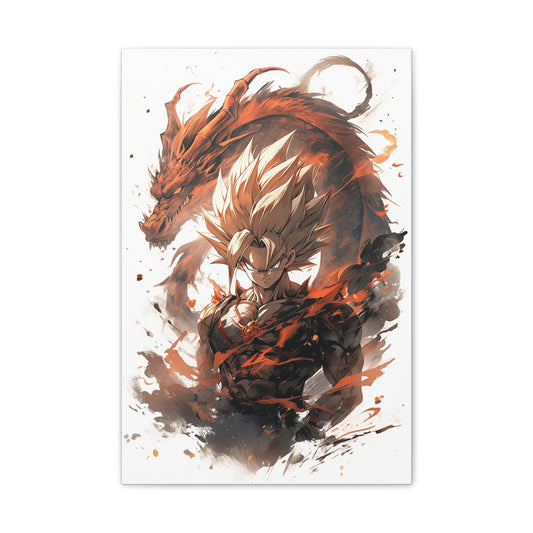 HQ Canvas Print - Orange Dragon Goku