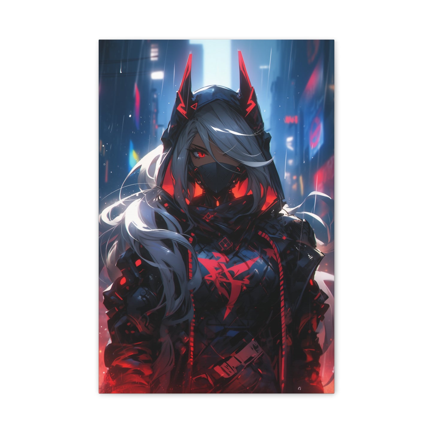 HQ Canvas Print - Bright Eyes Collection - Cyberpunk Vigilante Girl 2