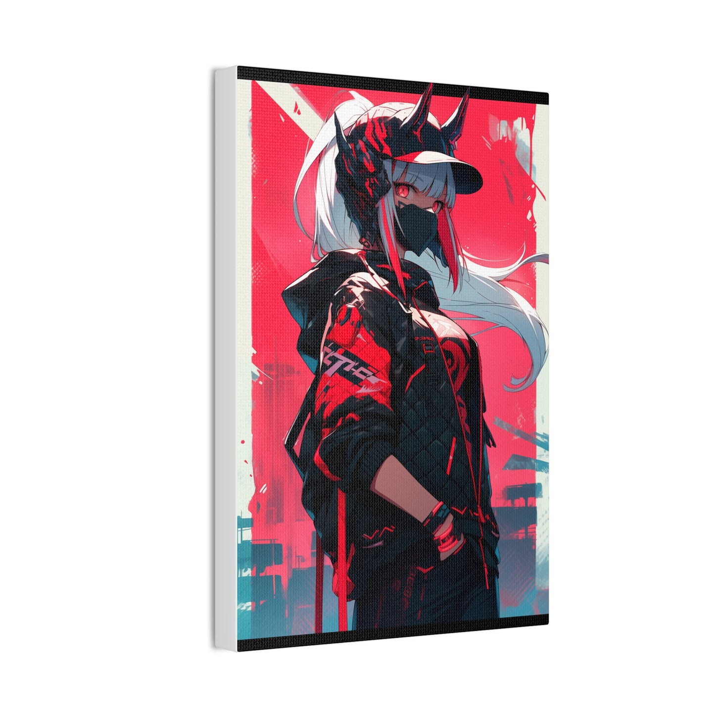 HQ Canvas Print - Bright Eyes Collection - Cyberpunk Vigilante Girl