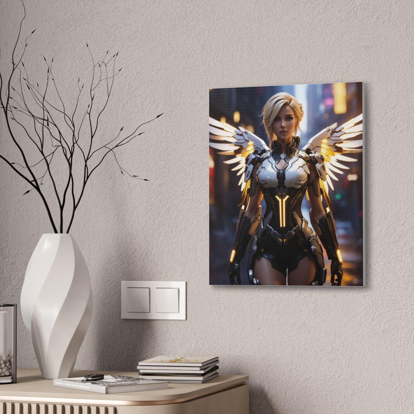 HQ Canvas Print - Cyberpunk Mercy