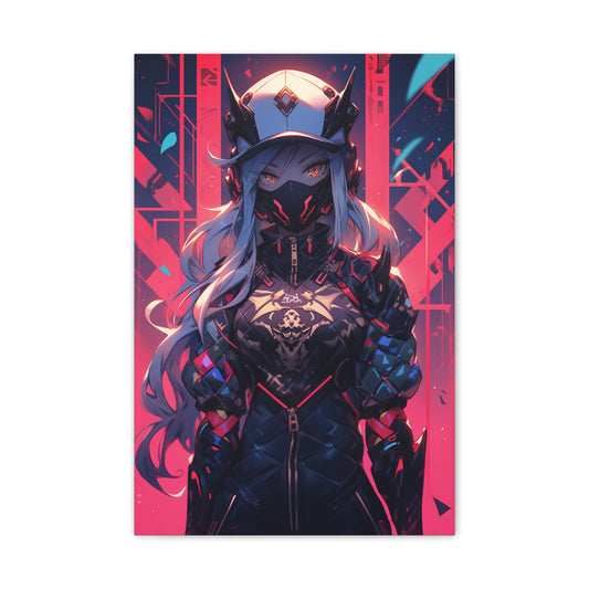 HQ Canvas Print - Bright Eyes Collection - Cyberpunk Vigilante Girl 3