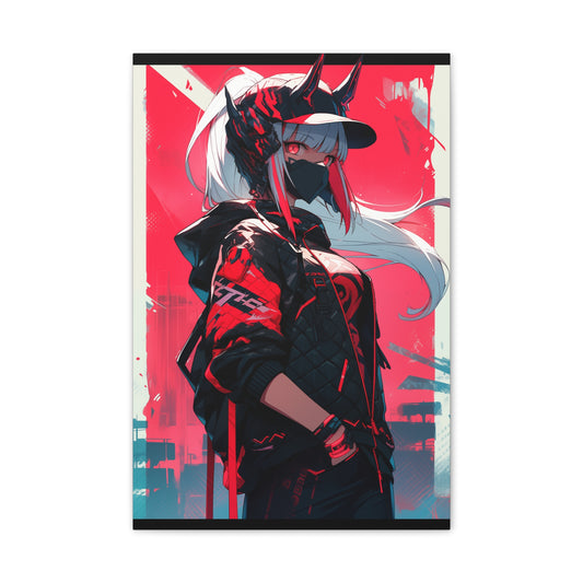 HQ Canvas Print - Bright Eyes Collection - Cyberpunk Vigilante Girl