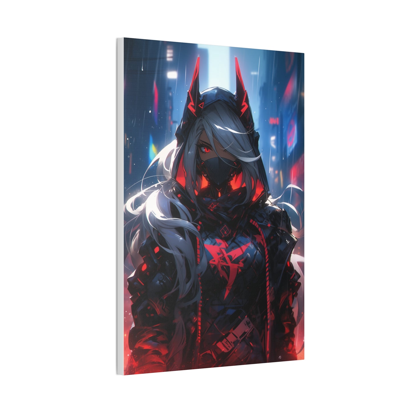 HQ Canvas Print - Bright Eyes Collection - Cyberpunk Vigilante Girl 2