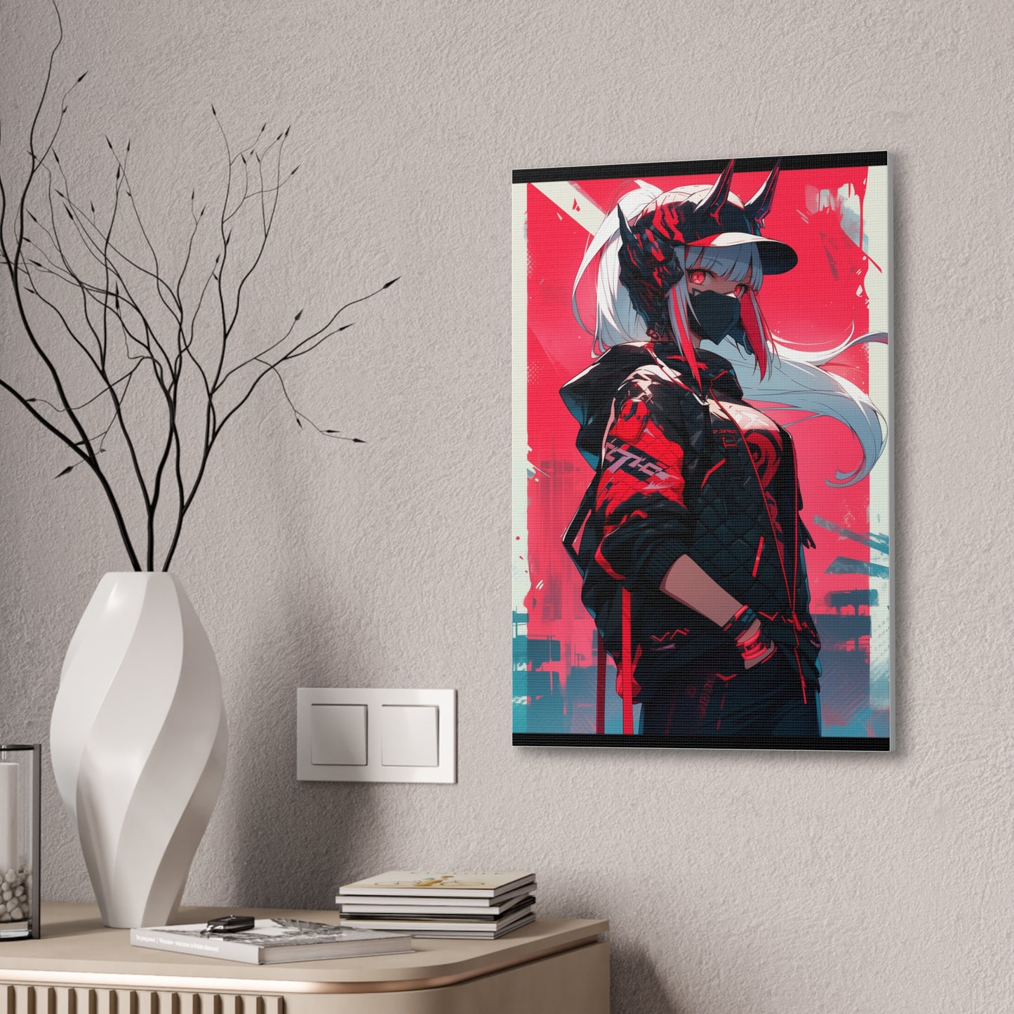 HQ Canvas Print - Bright Eyes Collection - Cyberpunk Vigilante Girl