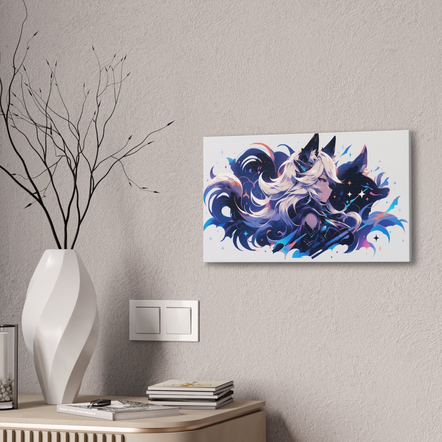 HQ Canvas Print - Cosmic Nine Tailed Fox 2