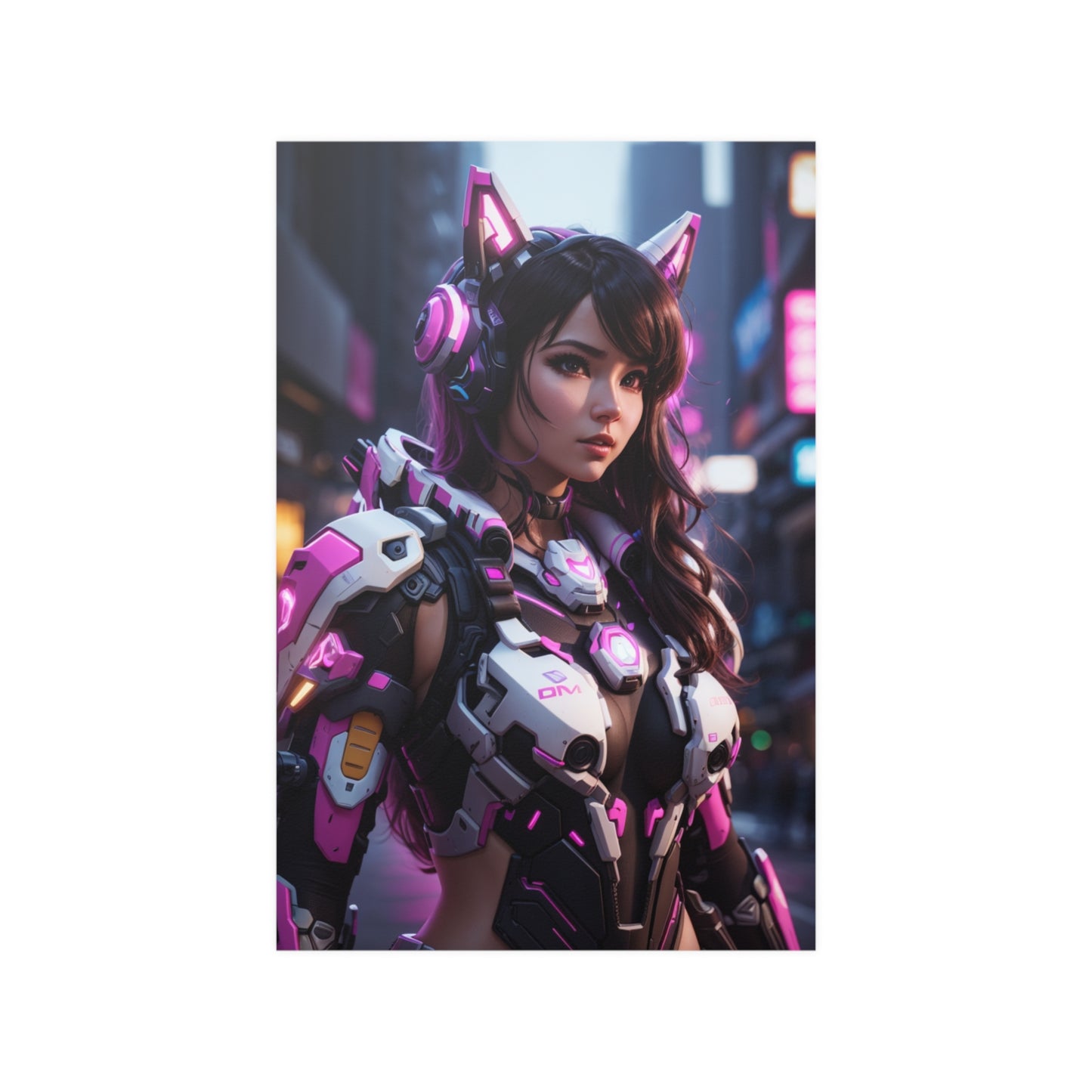 Satin Poster - Cyberpunk D.Va