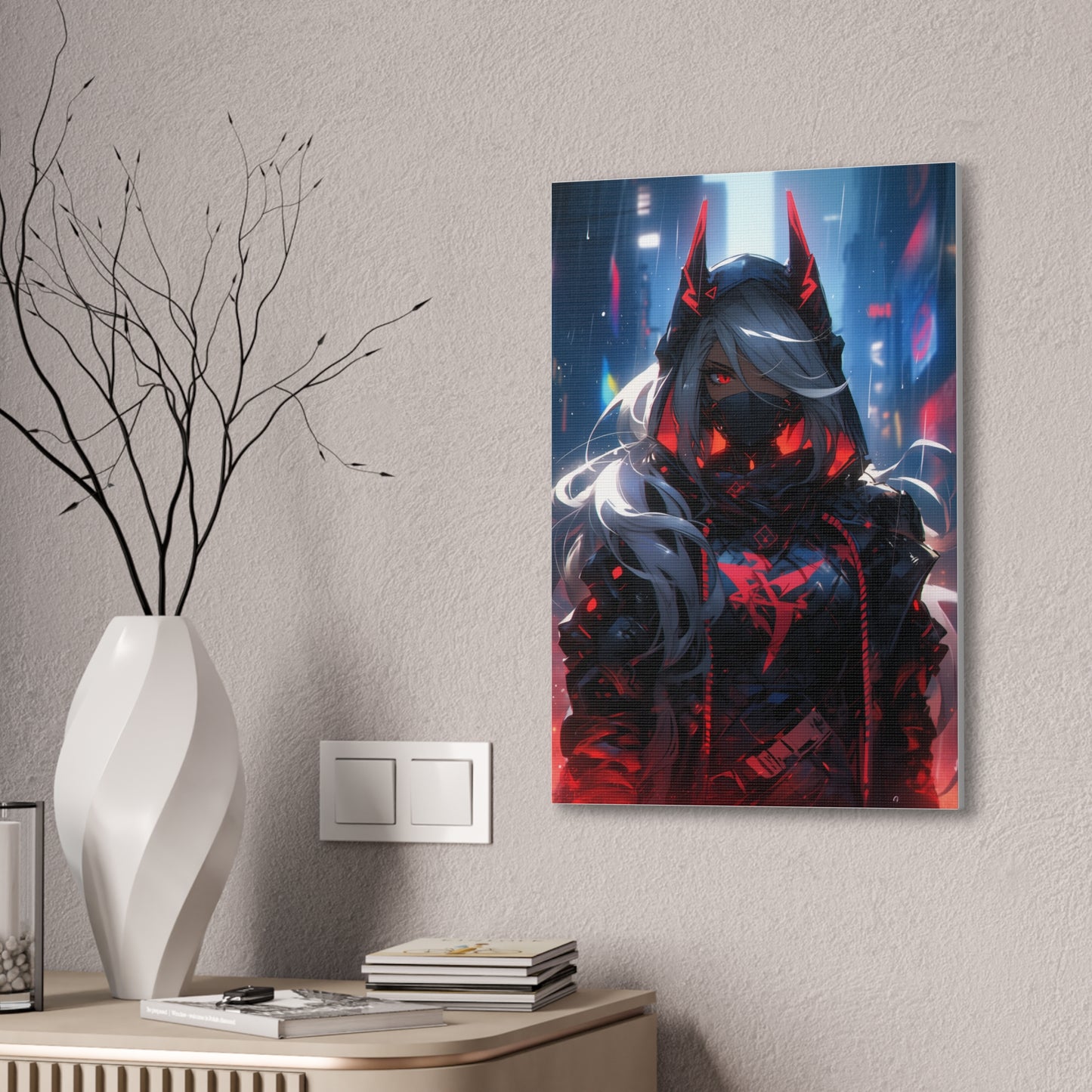 HQ Canvas Print - Bright Eyes Collection - Cyberpunk Vigilante Girl 2