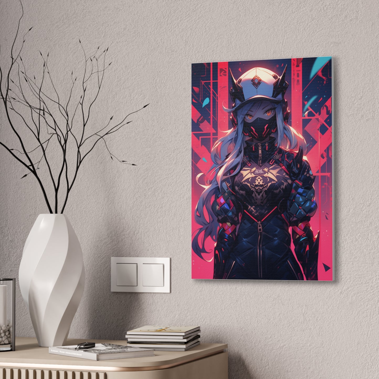 HQ Canvas Print - Bright Eyes Collection - Cyberpunk Vigilante Girl 3