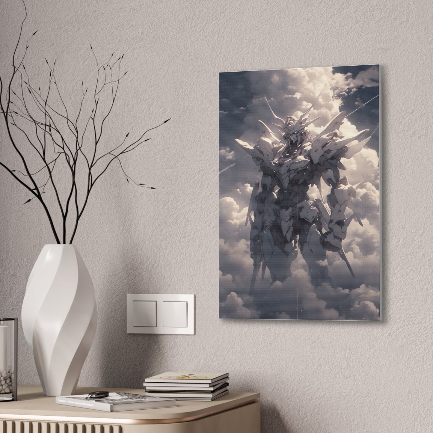 HQ Canvas Print - Future Tech - Mech in the Clouds