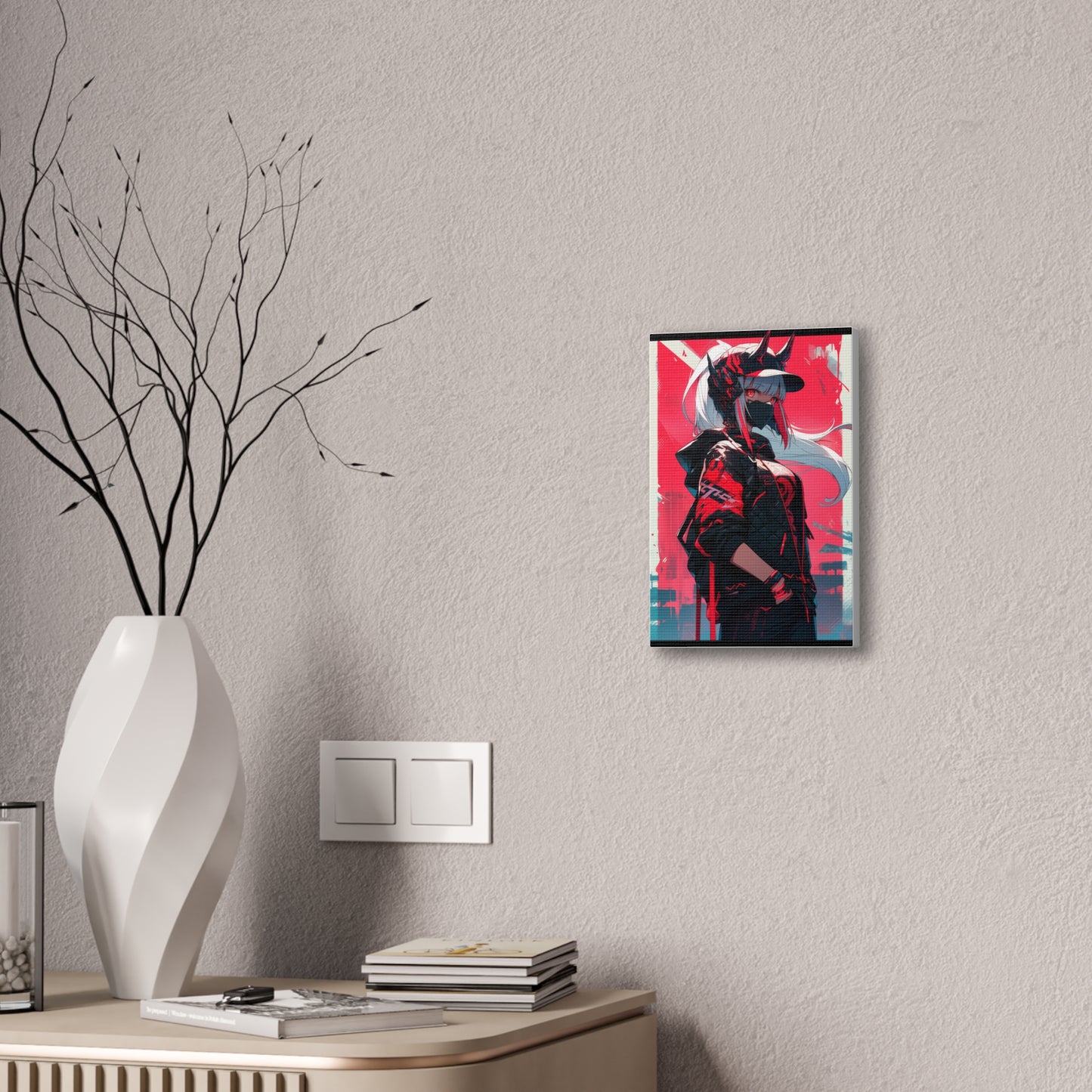 HQ Canvas Print - Bright Eyes Collection - Cyberpunk Vigilante Girl