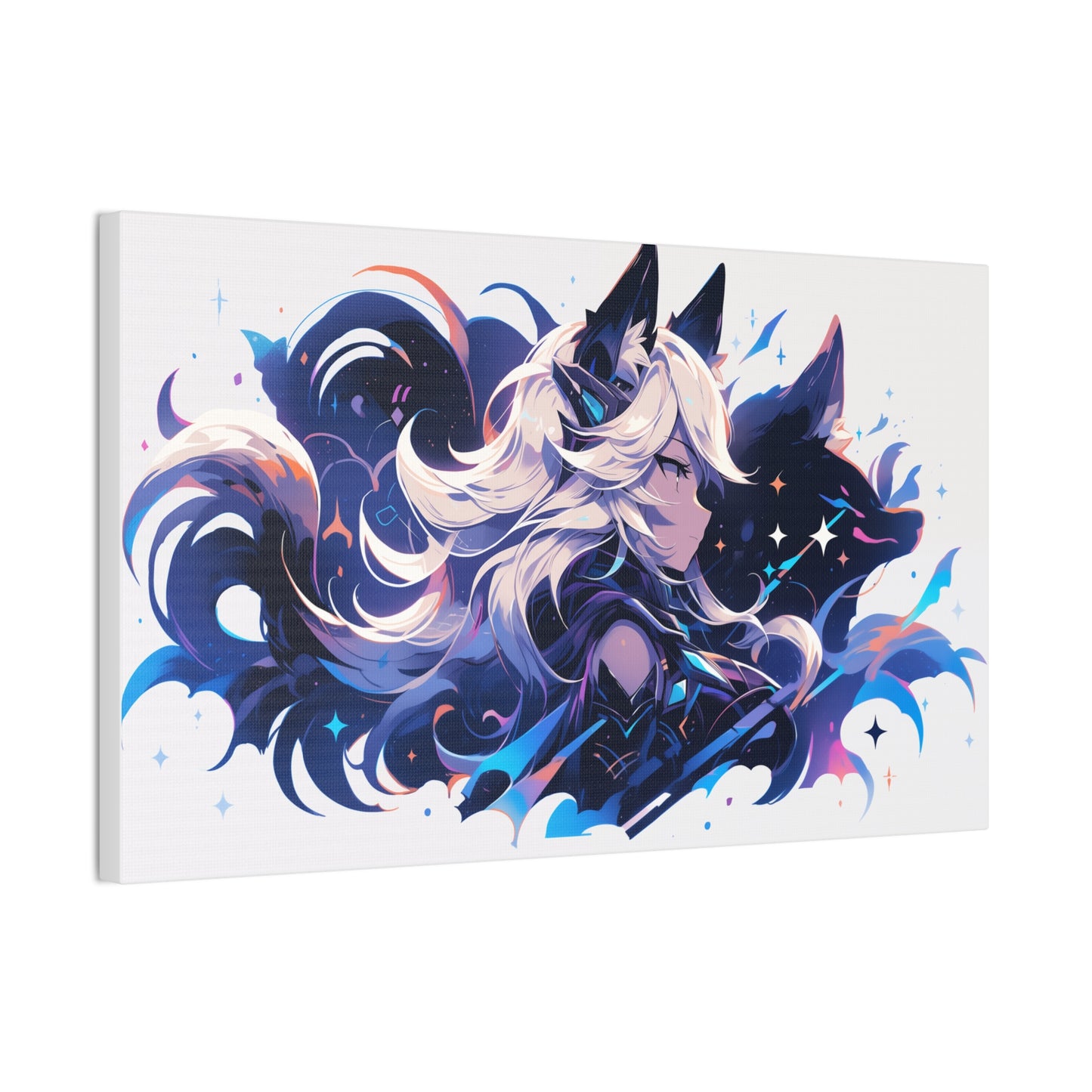 HQ Canvas Print - Cosmic Nine Tailed Fox 2