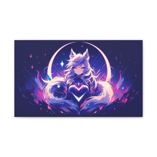 HQ Canvas Print - Cosmic Nine Tailed Fox 1