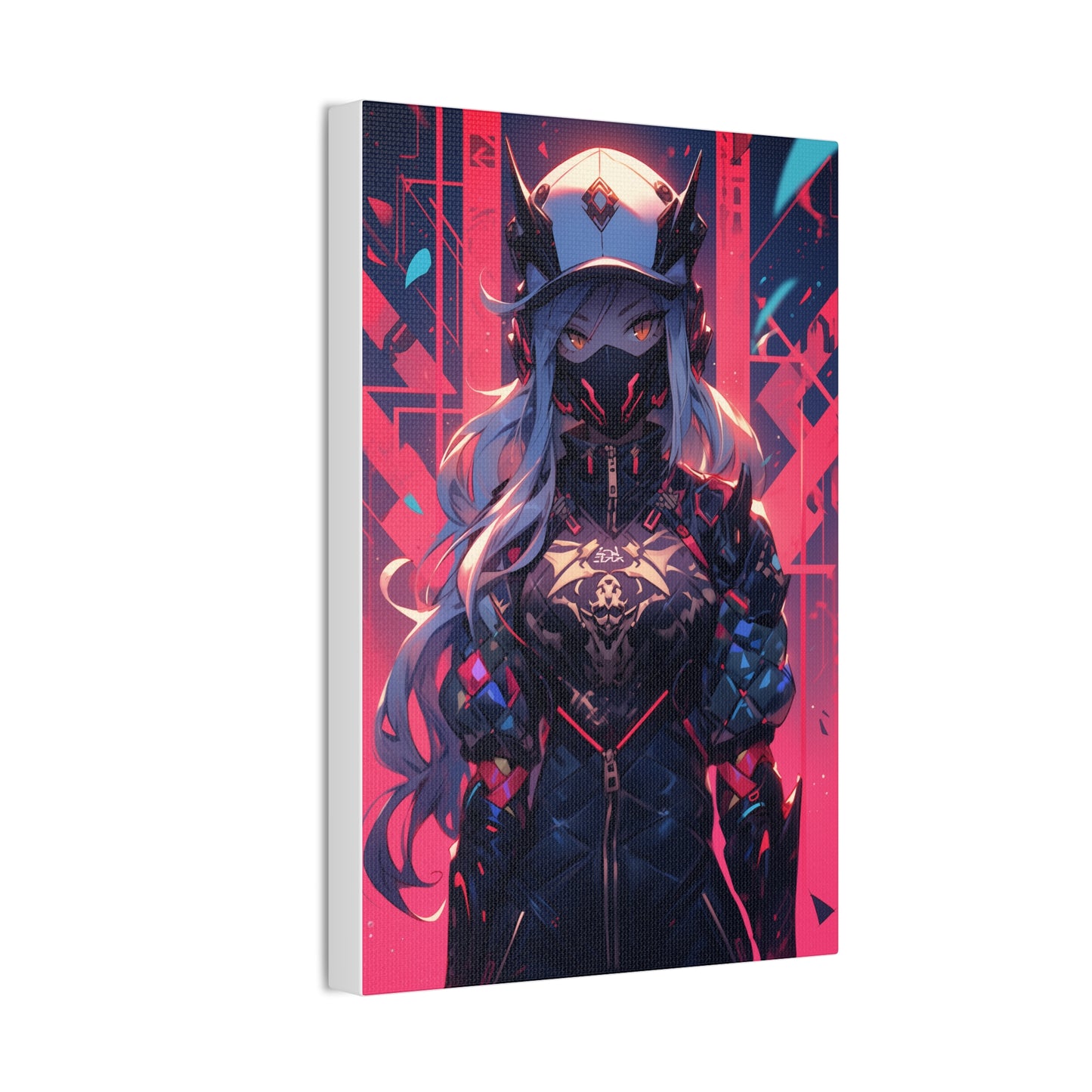 HQ Canvas Print - Bright Eyes Collection - Cyberpunk Vigilante Girl 3