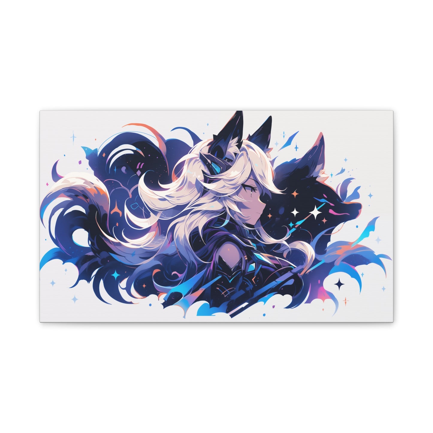 HQ Canvas Print - Cosmic Nine Tailed Fox 2