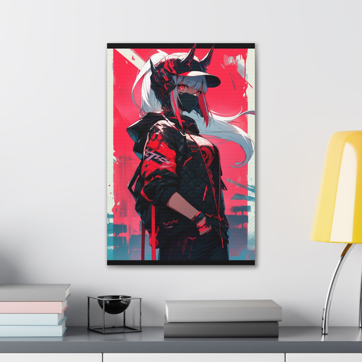 HQ Canvas Print - Bright Eyes Collection - Cyberpunk Vigilante Girl